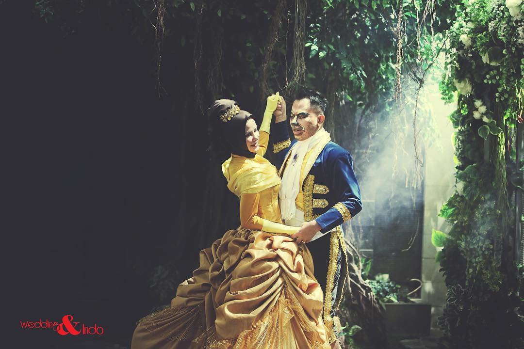 Dari Nasionalis Hingga Beauty and the Beast, Sesi Prewed Vicky-Lelga Jadi Bahan Candaan Warganet