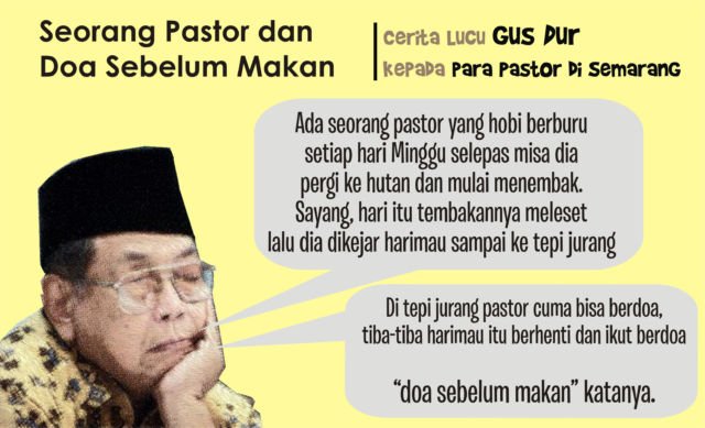 Segarkan Pikiran dengan Candaan Khas Ala Gus Dur. Baca Nih, Biar Nggak Saling Benci di Medsos!