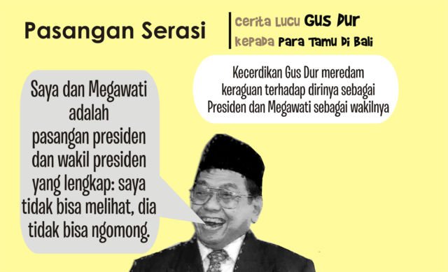 Segarkan Pikiran dengan Candaan Khas Ala Gus Dur. Baca Nih, Biar Nggak Saling Benci di Medsos!