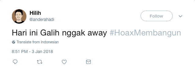 Tak Mau Ambil Pusing Soal Ujaran Kepala BSSN yang Baru, Warganet Usung Tagar #HoaxMembangun. Kocak!