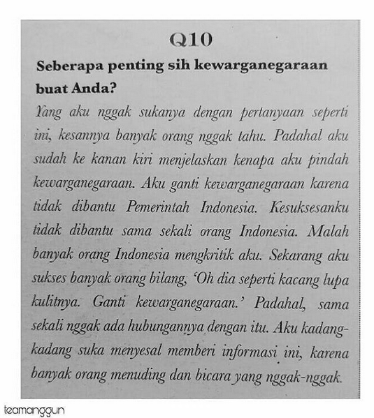 Cuplikan Wawancara Beredar, Alasan Anggun Pindah Kewarganegaraan Harusnya Bikin Kita Prihatin