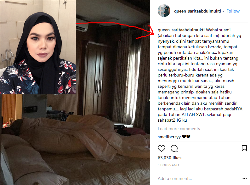 Unggah Potret Suaminya yang Pulang dan Tidur di Rumah, Sarita Abdul Mukti Tuai Pujian dari Warganet