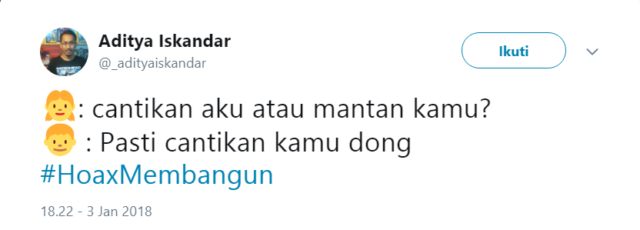 Tak Mau Ambil Pusing Soal Ujaran Kepala BSSN yang Baru, Warganet Usung Tagar #HoaxMembangun. Kocak!