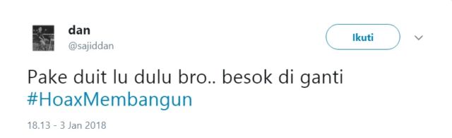 Tak Mau Ambil Pusing Soal Ujaran Kepala BSSN yang Baru, Warganet Usung Tagar #HoaxMembangun. Kocak!