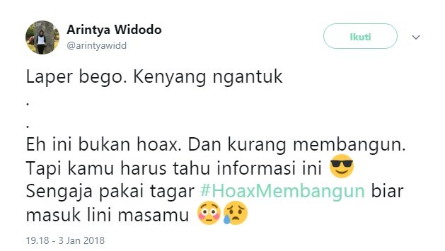 Tak Mau Ambil Pusing Soal Ujaran Kepala BSSN yang Baru, Warganet Usung Tagar #HoaxMembangun. Kocak!