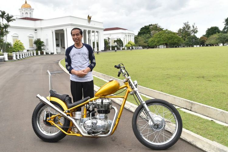 Jokowi Beli Motor Chopper Kece Warna Kuning. Saatnya Indonesia Guncang Dunia Lewat Kreasinya Nih~