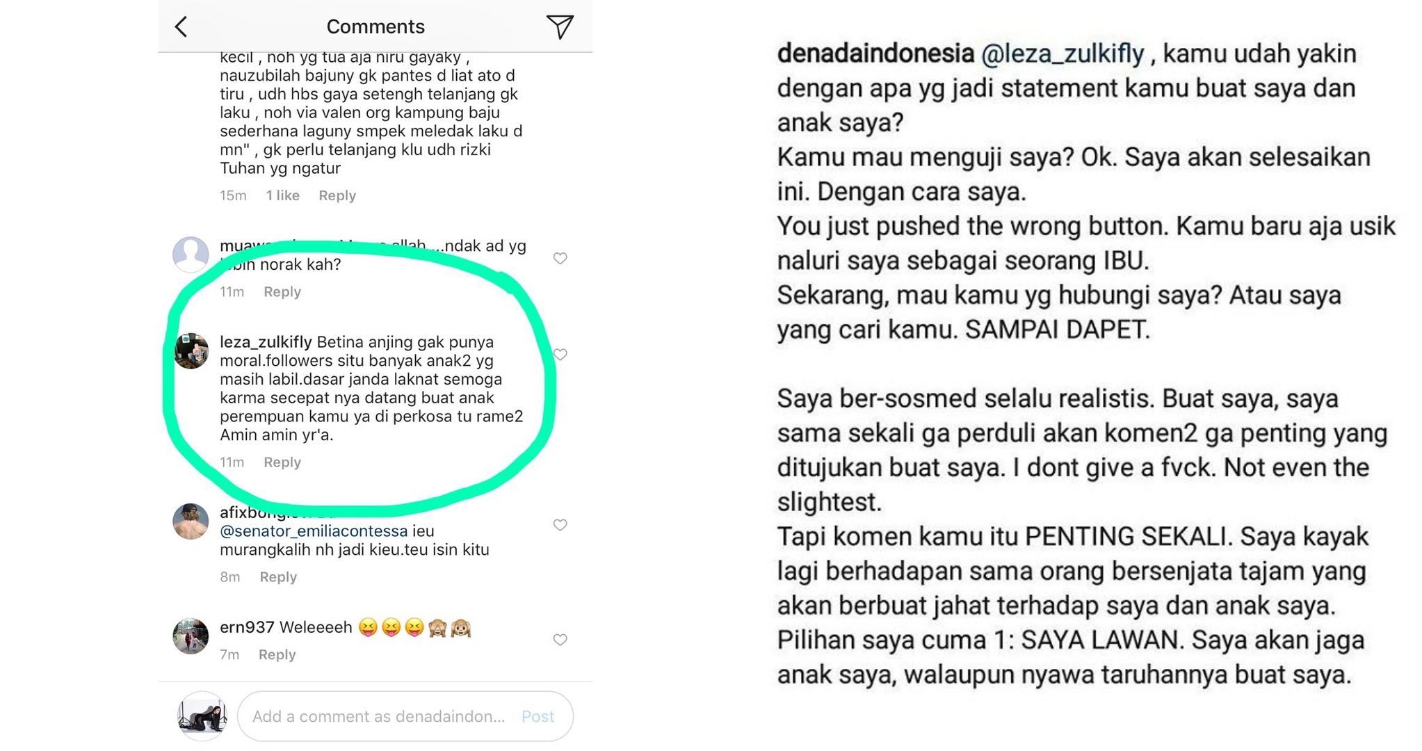 Denada Naik Pitam Setelah Seorang Warganet Sumpahi Anaknya. Padahal Biasanya Cuek-Cuek Aja Lho