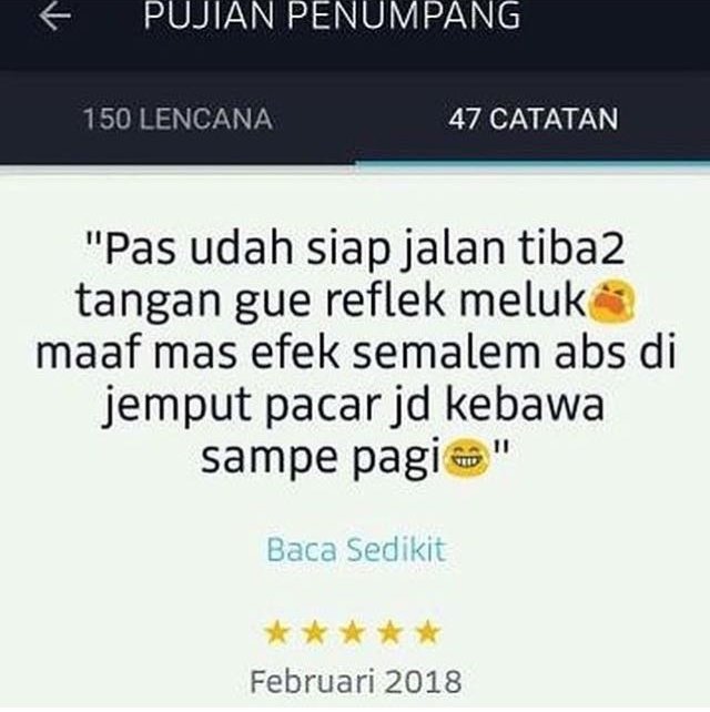 13+ Macam Review Pelanggan Ojek Online. Dari yang Kocak Sampai Bikin Abangnya Kehilangan Pekerjaan