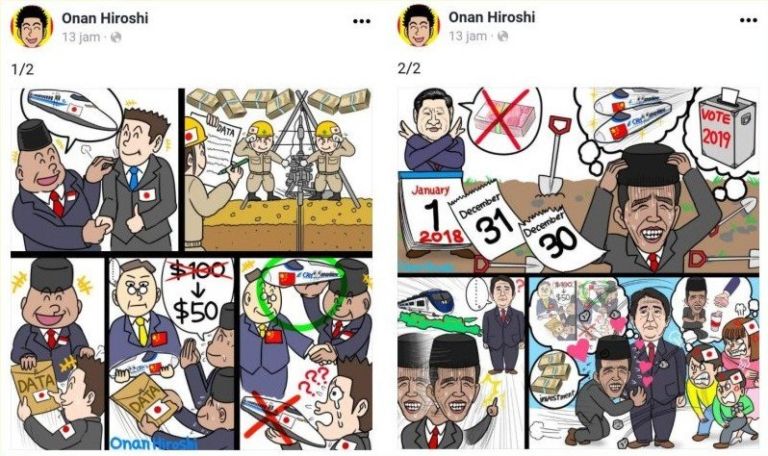 Kartunis Jepang Sindir Jokowi Lewat Komik. Presiden RI Digambarkan ‘Mengemis’ di Depan PM Jepang