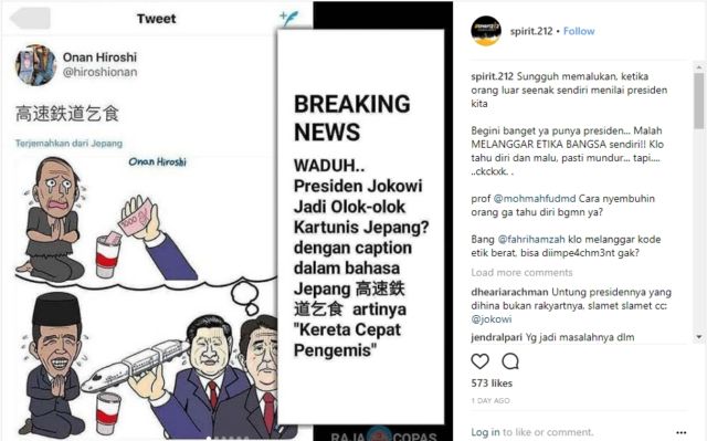 Kartunis Jepang Sindir Jokowi Lewat Komik. Presiden RI Digambarkan 'Mengemis' di Depan PM Jepang