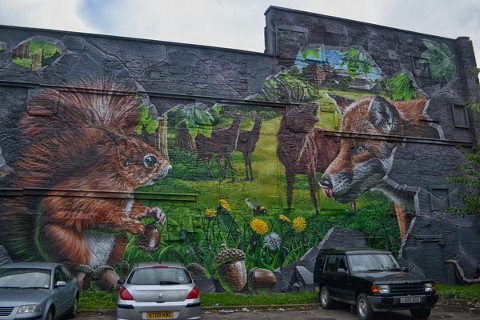 Mural di Ingram Street Car Park