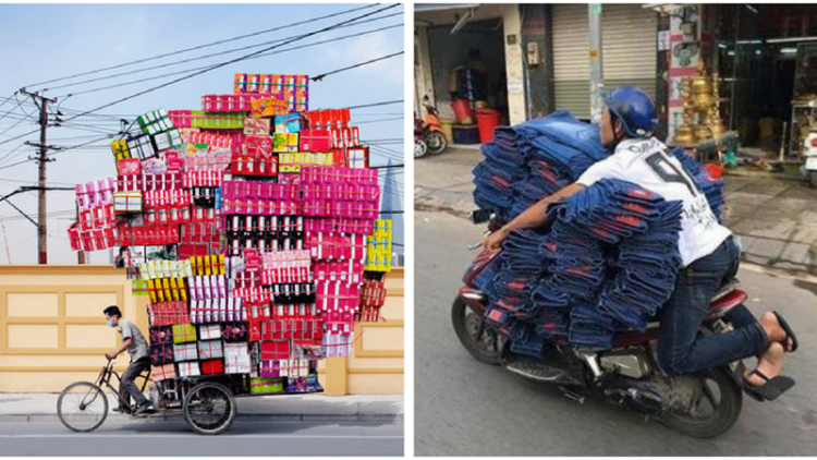 10 Potret Sepeda dan Motor yang Kelebihan Muatan. Miris Banget Tapi Kocak Juga!