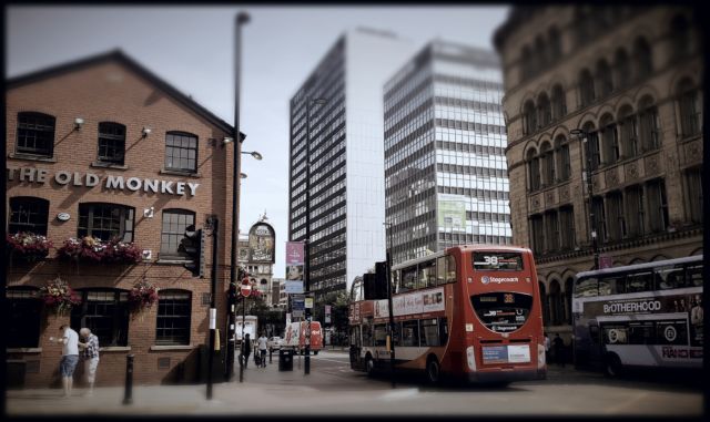 Salah satu sudut di pusat kota Manchester