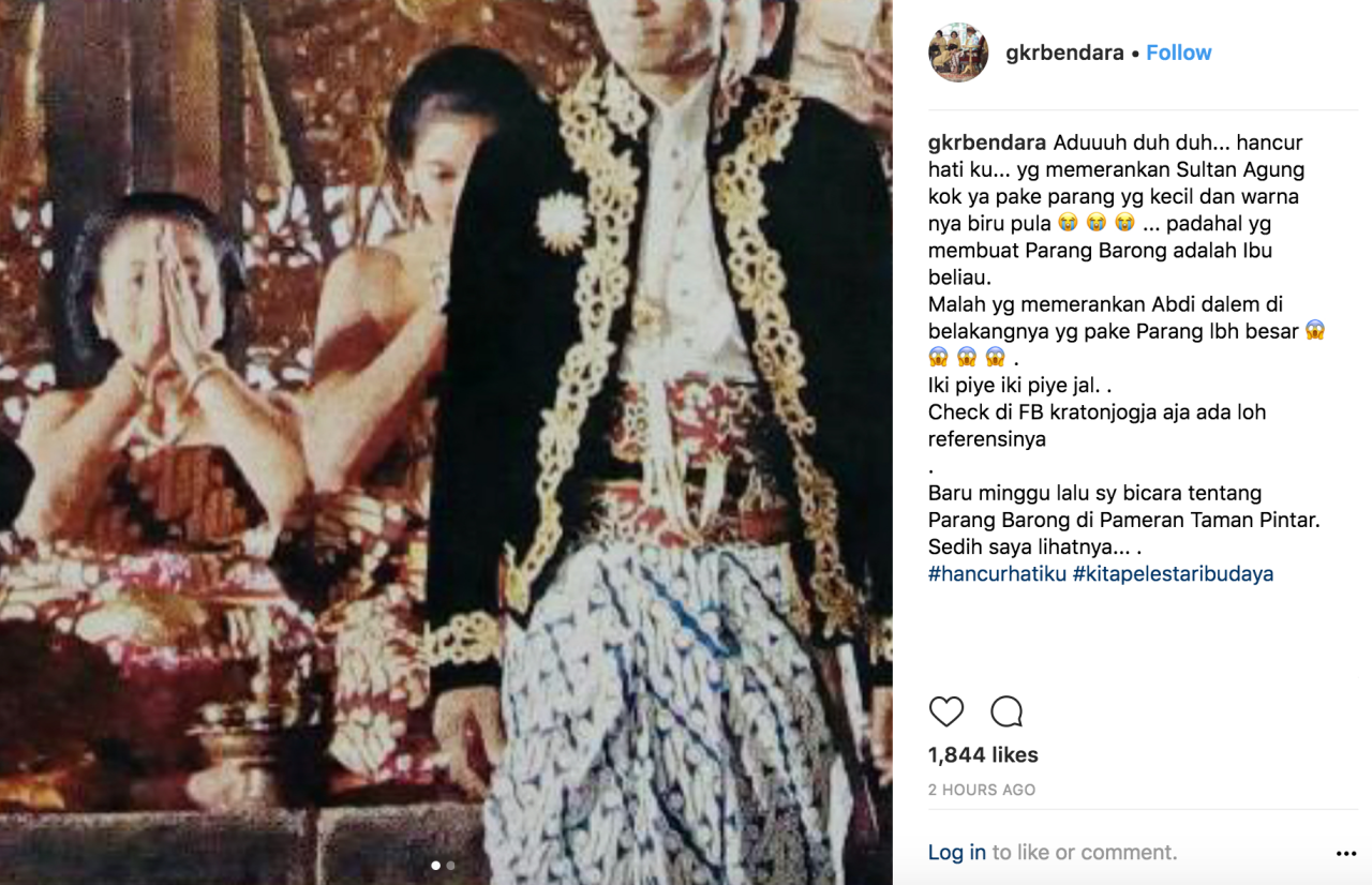 GKR Bendara Kecewa Saat Pemeran Sultan Agung Pakai Batik yang Nggak Sesuai. Untung Masih Proses Syuting