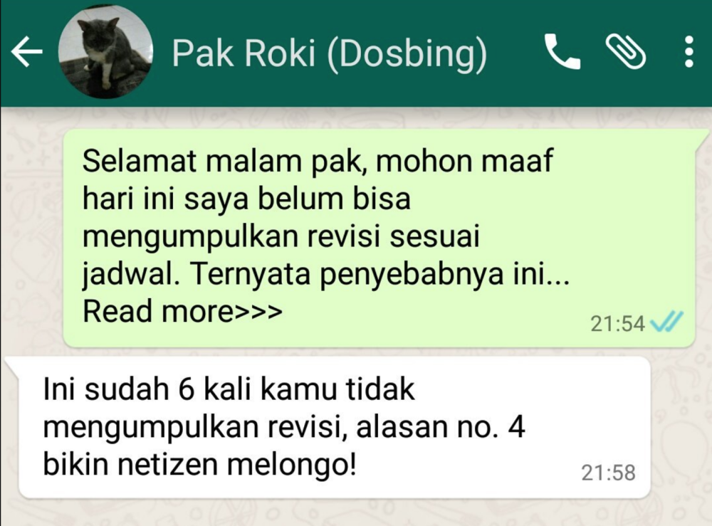 11+ Chat Mahasiswa dengan Dosen yang Nggak Kenal Aturan. Kocak sih, Tapi Masa Calon Sarjana Begini?