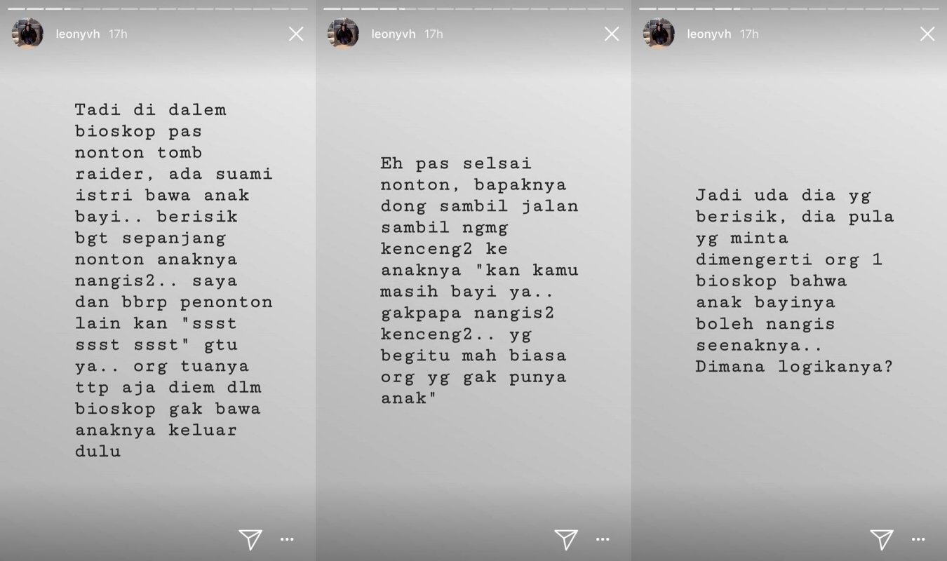 Leony Eks Trio Kwek-Kwek Bagikan Cerita Soal Orangtua yang Bawa Bayi ke Bioskop. Salah Siapa?