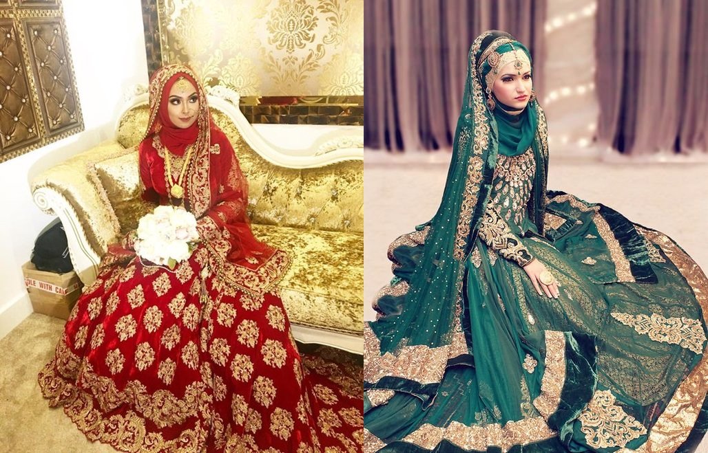 12 Inspirasi Busana Pengantin India Berhijab yang Menawan Hati. Saatnya Tampil Glamor dan Santun Kala Jadi Ratu Sehari