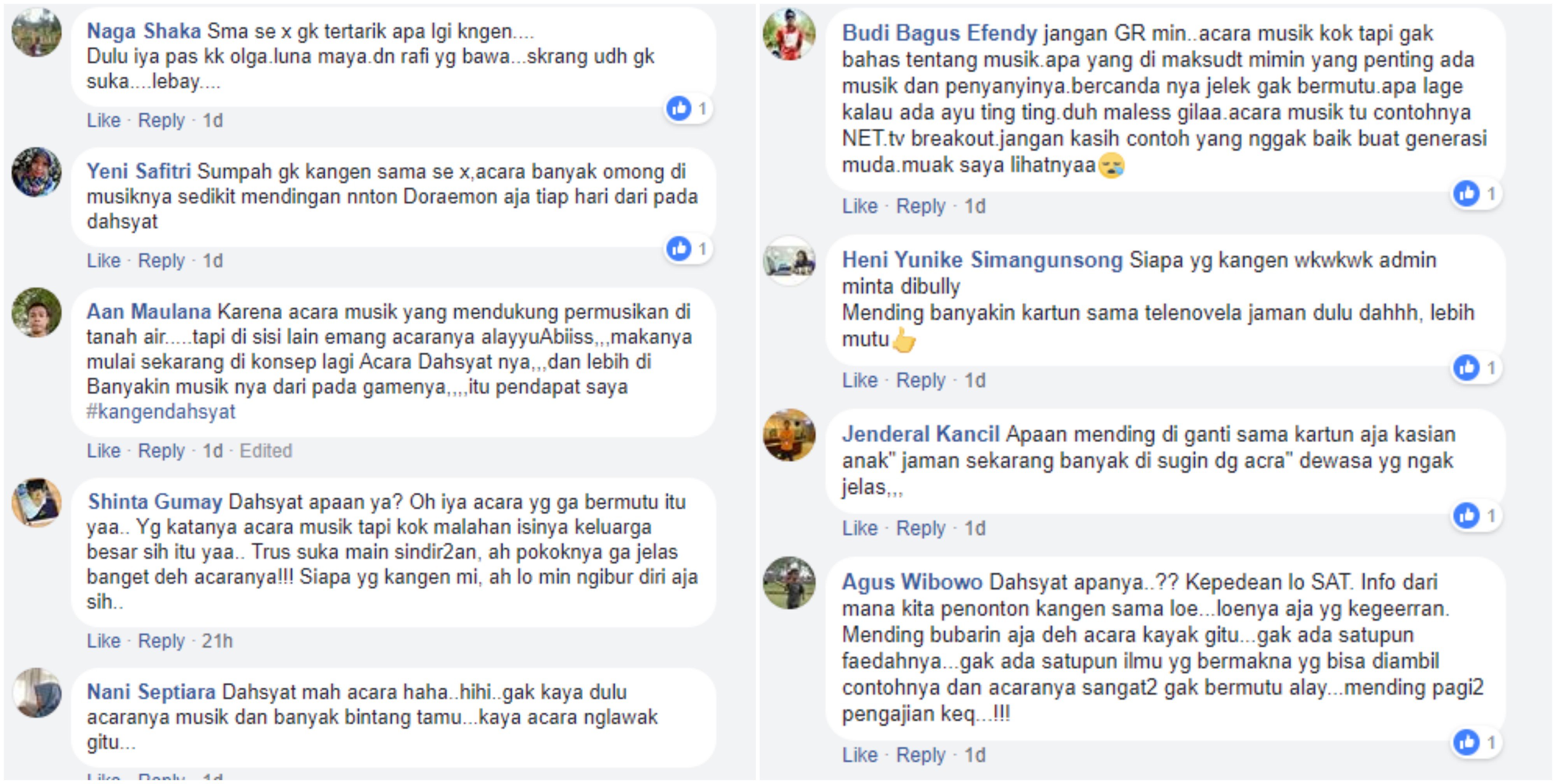 Lama Nggak Tayang, Munculnya Tagar #KangenDahsyat Malah Dikritik Warganet. Kangen Acara Berkualitas, Ya?