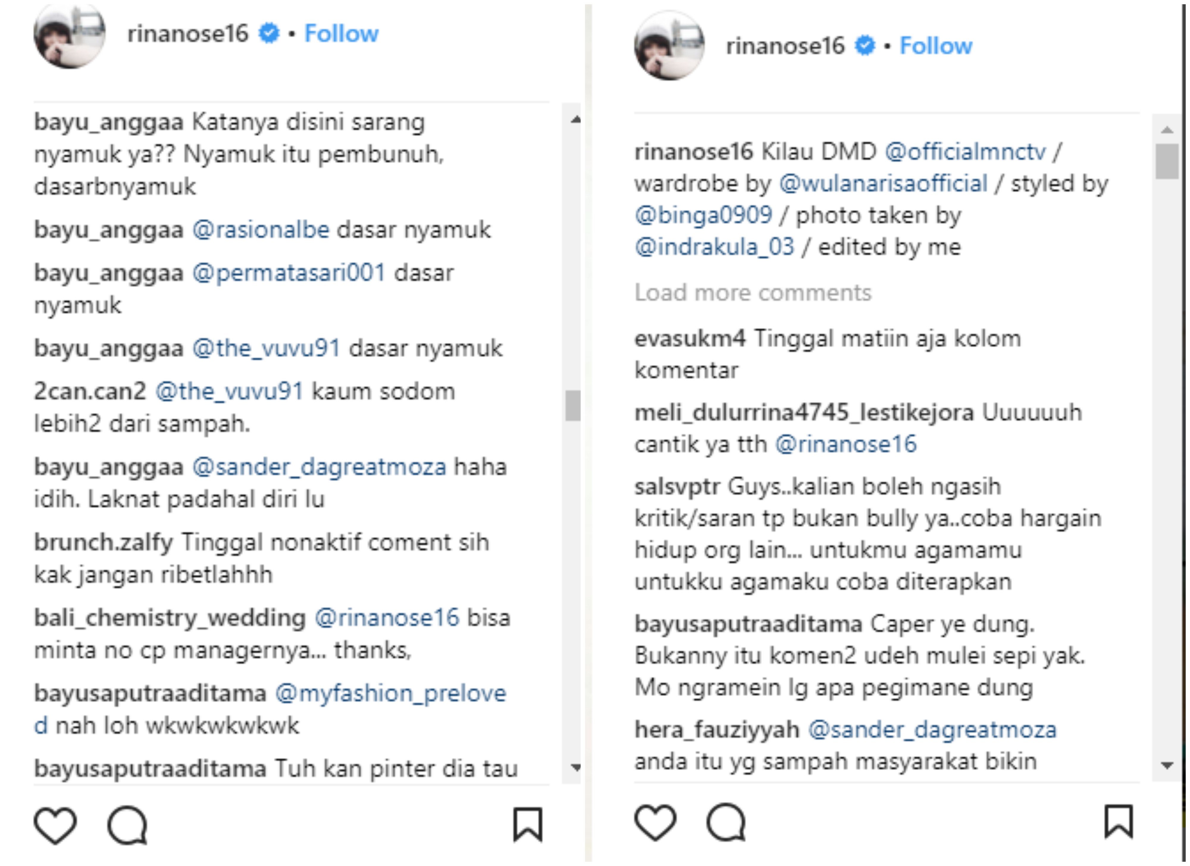 Sebut Haters Sebagai Nyamuk, Rina Nose Malah Kena Sinis Warganet. Susah, Ya, Jadi Orang Terkenal