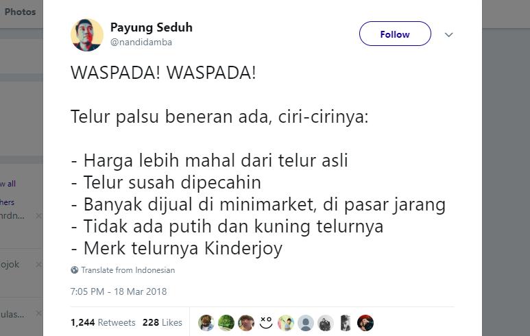 Telur Palsu Kembali Viral, 12 Tanggapan Warganet ini Malah Bikin Ngakak. Sudahlah, itu Cuma Hoaks Lho~