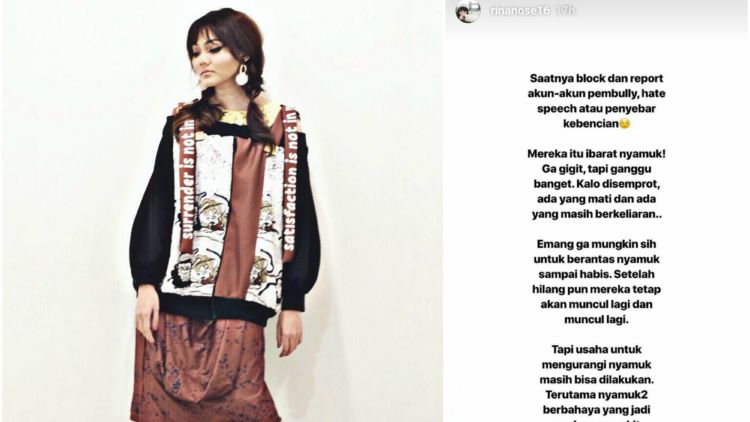 Sebut Haters Sebagai Nyamuk, Rina Nose Malah Kena Sinis Warganet. Susah, Ya, Jadi Orang Terkenal