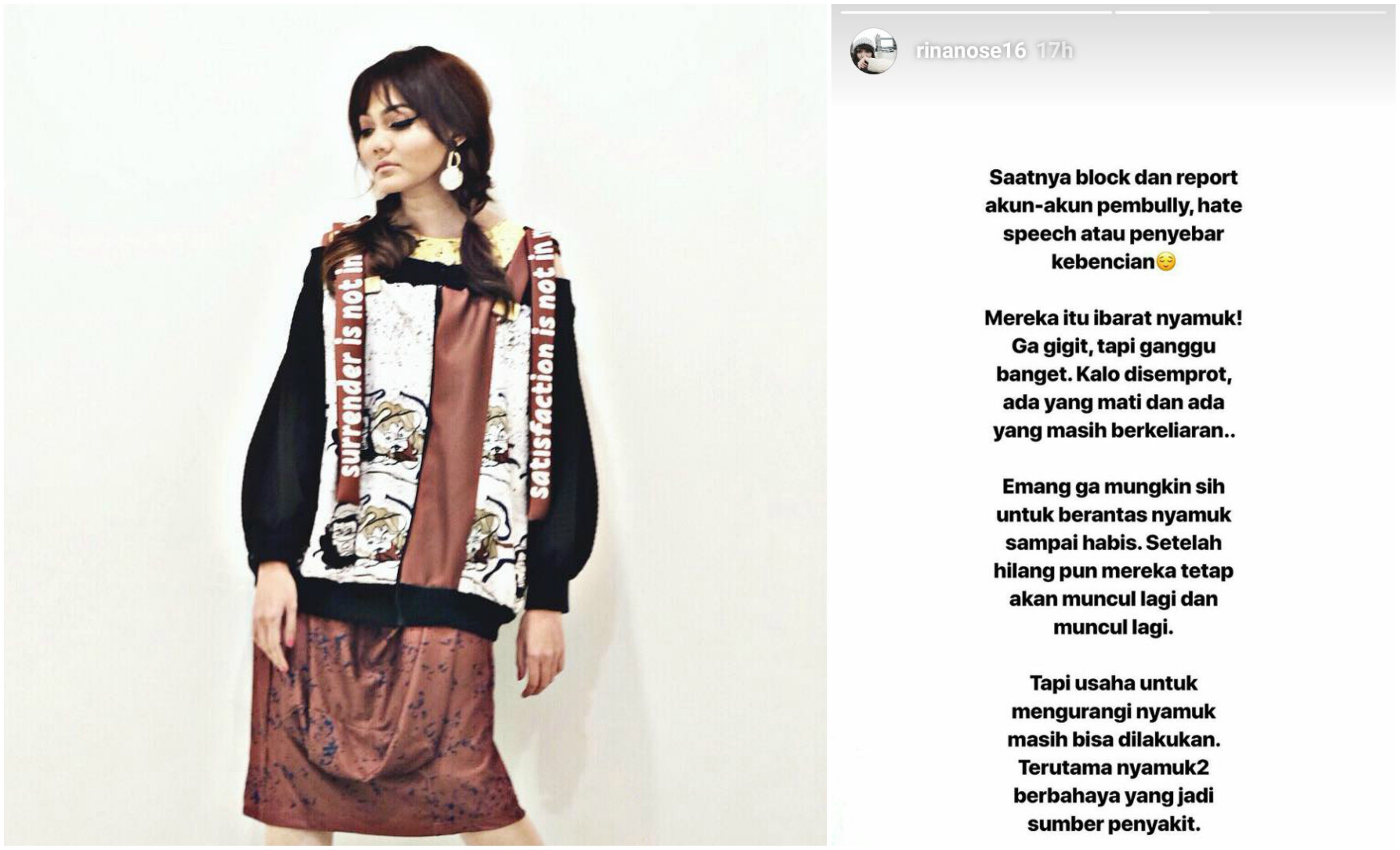 Sebut Haters Sebagai Nyamuk, Rina Nose Malah Kena Sinis Warganet. Susah, Ya, Jadi Orang Terkenal