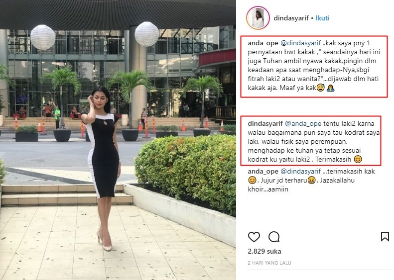 Salut! Ditanya Warganet Mau Seperti Apa Nanti Saat Menghadap Tuhan, Jawaban Dinda Syarif Tegas Banget