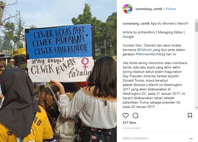 15+ Poster Paling Menohok dalam Aksi Women's March 2018. Beginilah Jeritan Hati Perempuan