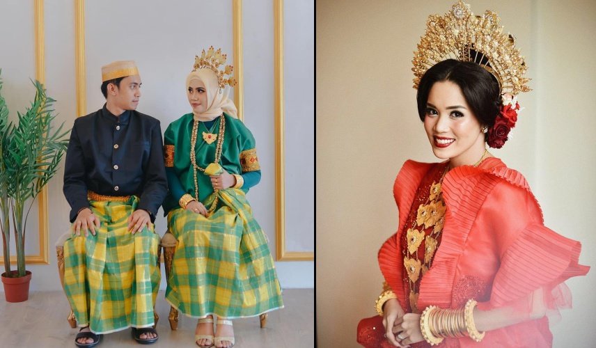 Parade Pengantin Bugis Mengenakan Baju Bodo Kaya Warna. Memikat Setiap Orang yang Memandangnya