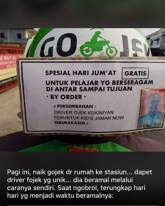 15 Tulisan di Jaket Ojol ini Bikin Penumpang Geregetan. Tapi Lumayan sih buat Hiburan di Jalan :D