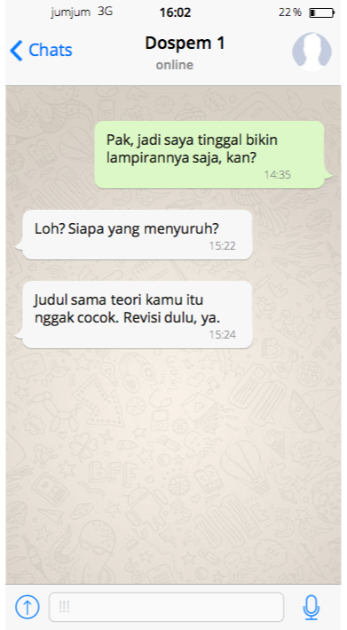 7+ Chat Dosen ini Bikin Mood Lansung Anjlok Sampe Basement. Mana yang Pernah Kamu Alami?