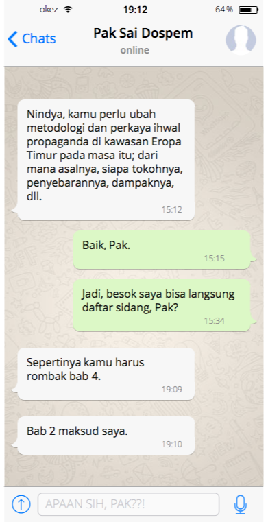 7+ Chat Dosen ini Bikin Mood Lansung Anjlok Sampe Basement. Mana yang Pernah Kamu Alami?