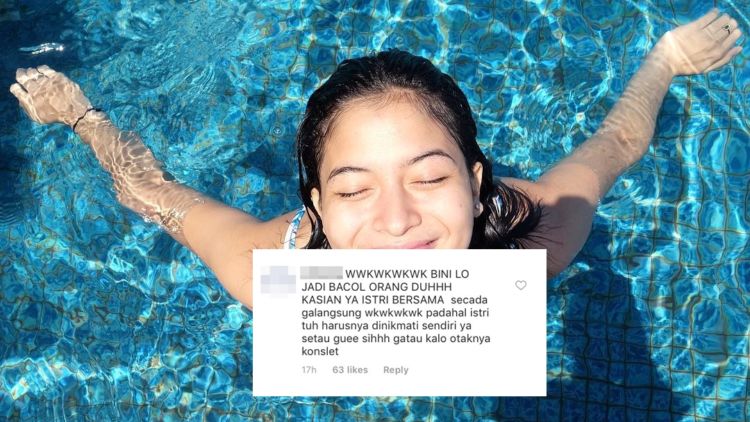 Unggah Foto Istrinya Berenang, Warganet Salah Fokus ke Baju Renang Putri Marino. Duh, Matanya, Ya!