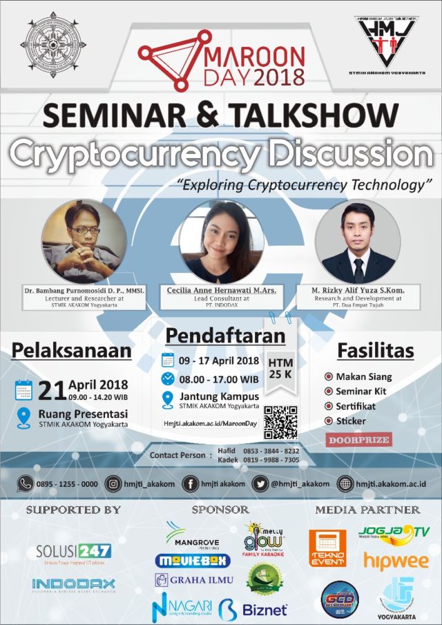 Maroon Day 2018; Seminar dan Talkshow Seru Tentang Cryptocurrency Discussion