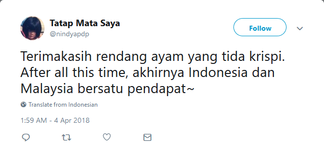 13+ Respons Warganet Ini Buktikan Kalau Kasus Rendang Ayam Krispi Sungguh Melukai Hati. Ganyang!