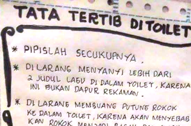 17+ Peraturan Nyeleneh bin Kocak di Toilet ini Pasti Bikin Kamu Geleng-Geleng Kepala Sembari Buang Hajat~