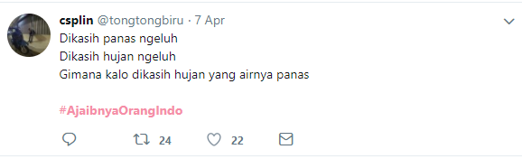 jangan ngeluh makanya!