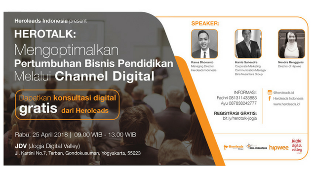 Seminar HeroTalk; Mengoptimalkan Pertumbuhan Bisnis Industri Pendidikan Melalui Channel Digital