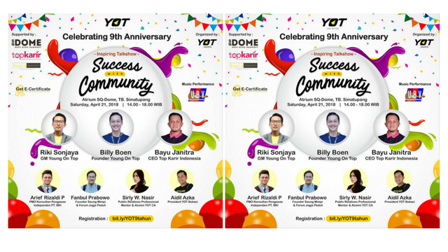 Celebrating Young On Top 9 th Anniversary; Meraih Sukses Bersama Komunitas