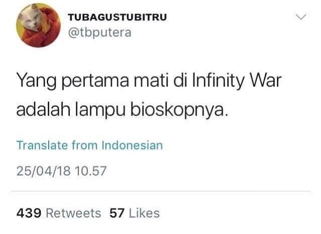 15 Pesan dari Warganet buat yang Sudah Nonton Infinity War. Banyak Banget yang Takut Lihat Spoiler~