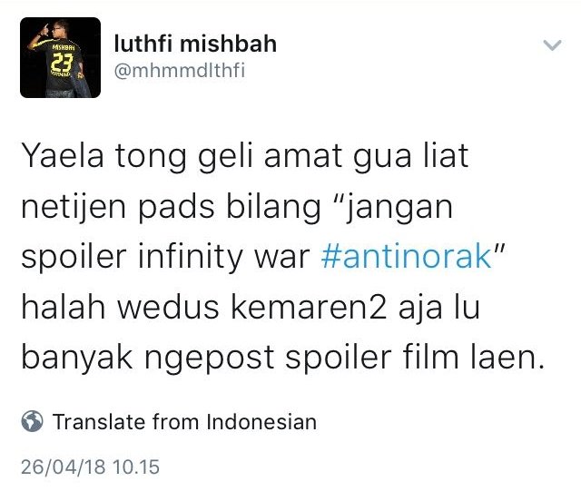 15 Pesan dari Warganet buat yang Sudah Nonton Infinity War. Banyak Banget yang Takut Lihat Spoiler~