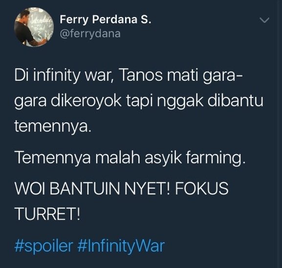 15 Pesan dari Warganet buat yang Sudah Nonton Infinity War. Banyak Banget yang Takut Lihat Spoiler~