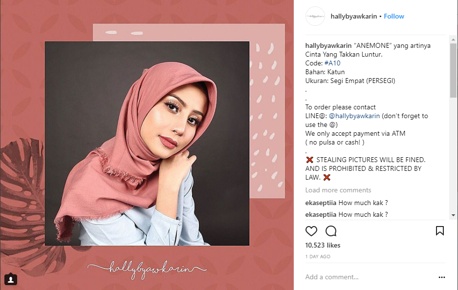 Menebak Alasan Awkarin Berjualan Hijab Sekaligus Jadi Modelnya. Bisnis Saja atau Keinginan Tulus, Ya?