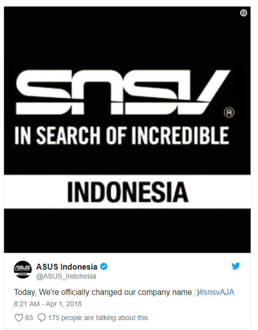 Asus jadi SNSV?