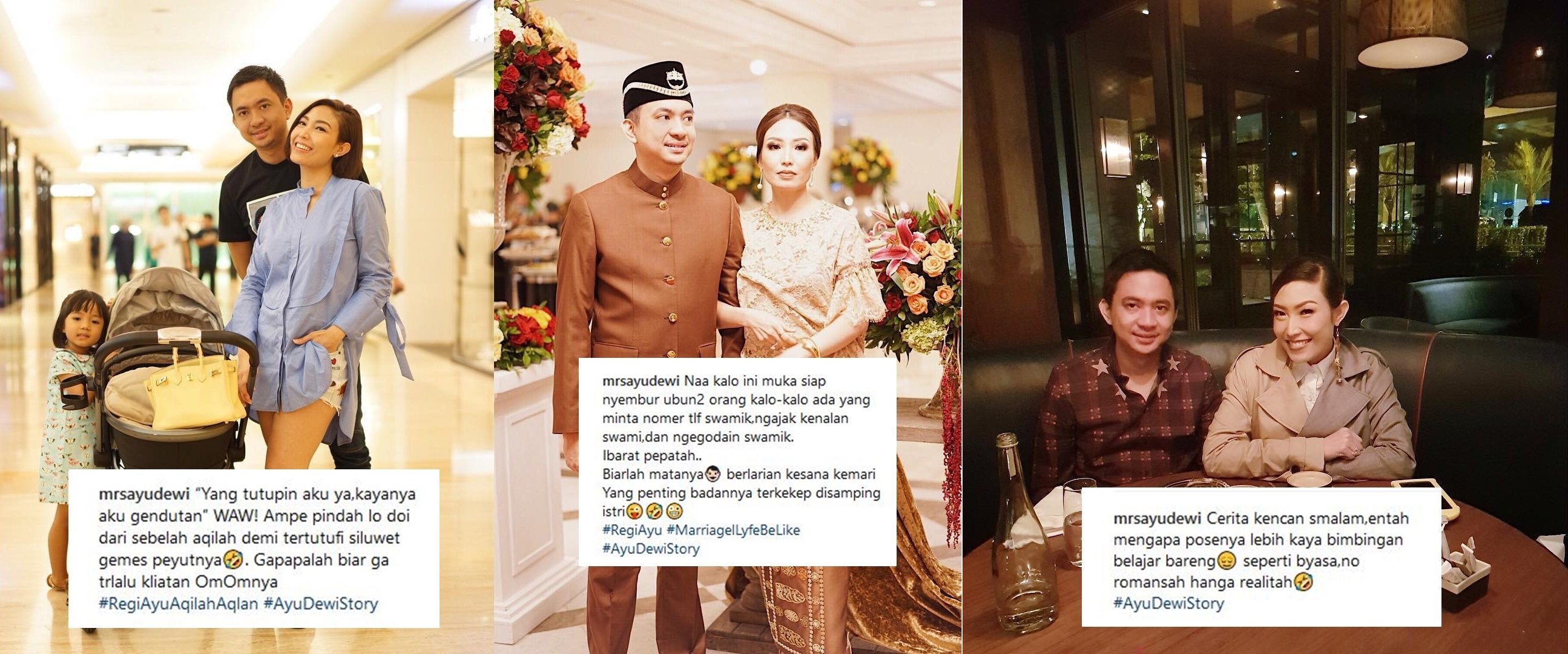 13 Caption Kocak Ayu Dewi Bareng Suami, Meski Sudah Nikah Mesranya Tetap Kayak Zaman Pacaran. Tiru, Ah!