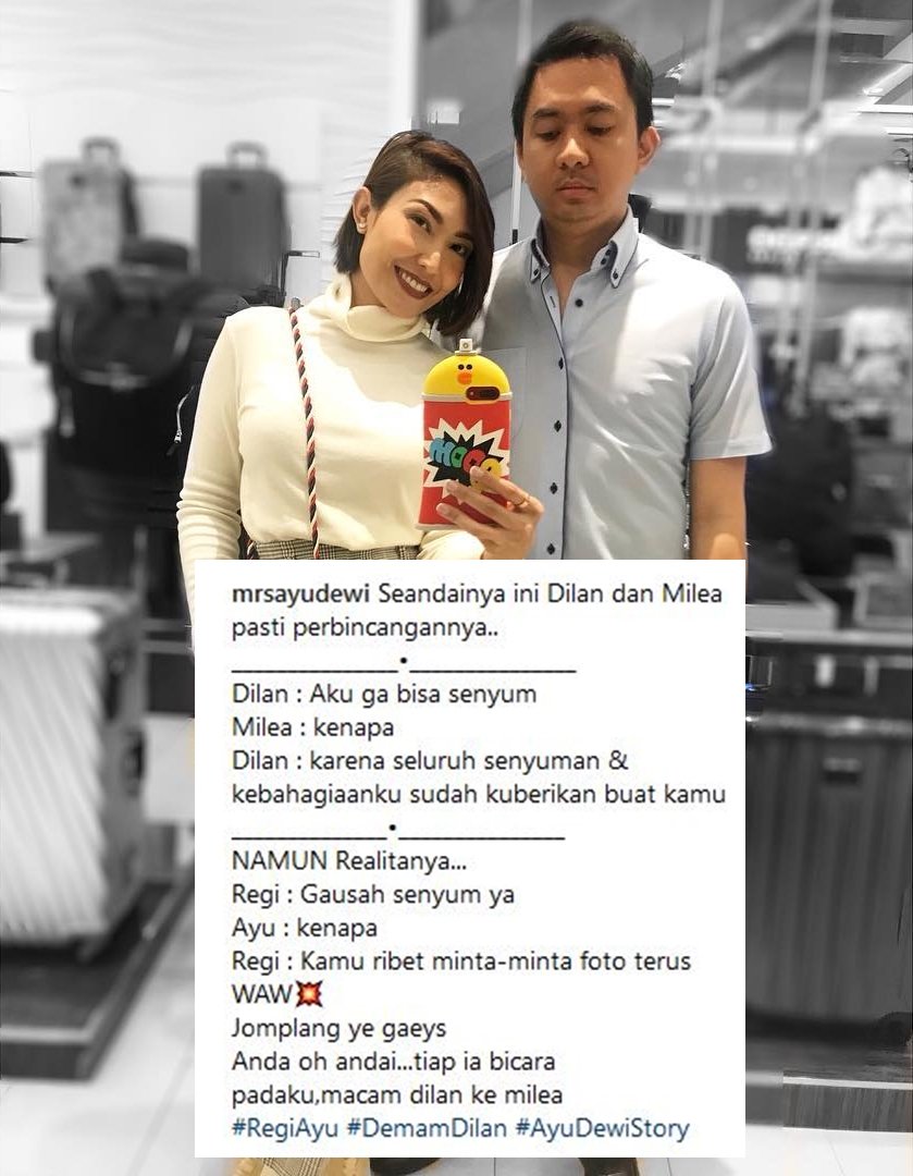 13 Caption Kocak Ayu Dewi Bareng Suami, Meski Sudah Nikah Mesranya Tetap Kayak Zaman Pacaran. Tiru, Ah!