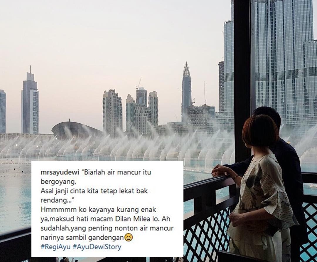 13 Caption Kocak Ayu Dewi Bareng Suami, Meski Sudah Nikah Mesranya Tetap Kayak Zaman Pacaran. Tiru, Ah!