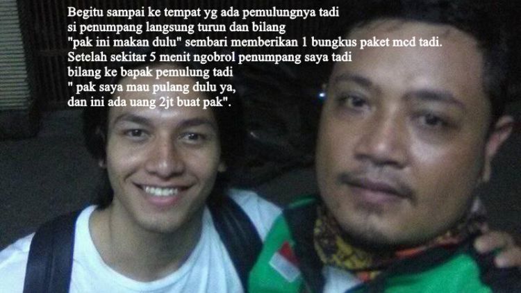 Beliin Makan dan Kasih Uang buat Pemulung, Abang Ojol Nggak Tahu Penumpangnya itu Ialah Jefri Nichol