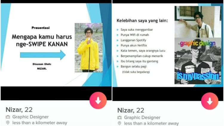 Cowok ini Niat Banget ‘Menghias’ Akun Tinder-nya. Kalau Ketemu, Kamu Bakal Swipe Kanan atau Kiri nih?