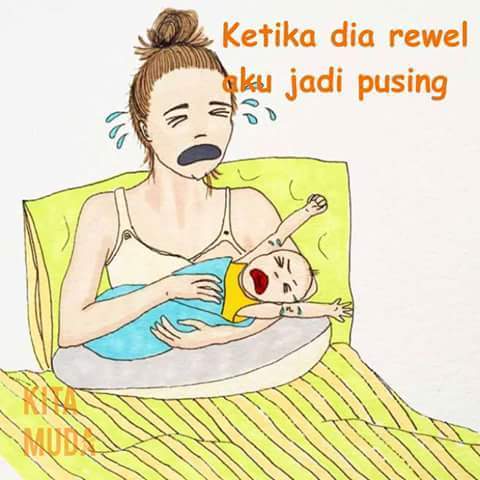 18 Ilustrasi Lucu Perjuangan Ibu Muda yang Baru Punya Momongan. Ternyata Nggak Gampang, Ya?